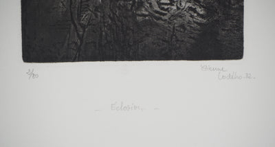 Etienne LODEHO : Éclosion - Gravure (détail)