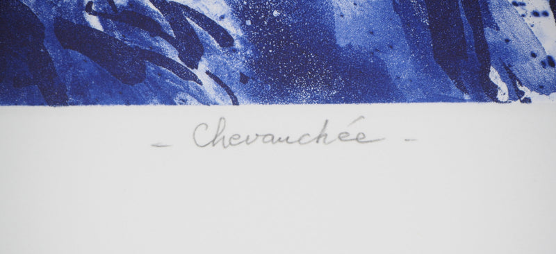Etienne LODEHO : Chevauchée - Gravure (détail)