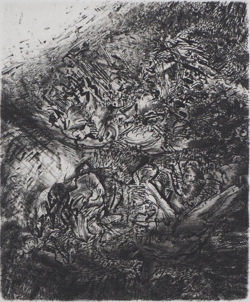 Etienne LODEHO : Les forces de la terre I - Gravure