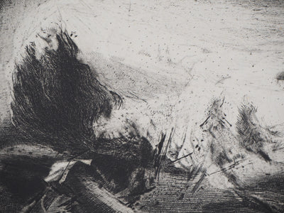 Etienne LODEHO : Neige - Gravure (détail)
