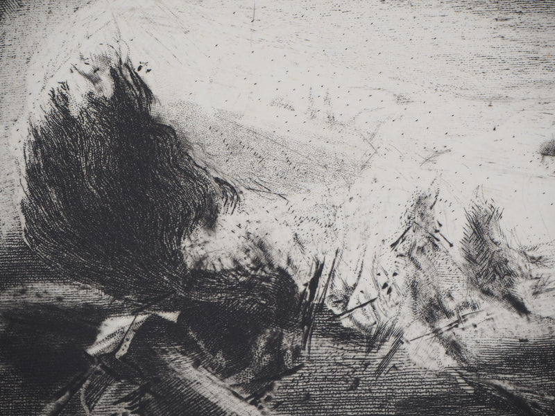 Etienne LODEHO : Neige - Gravure (détail)