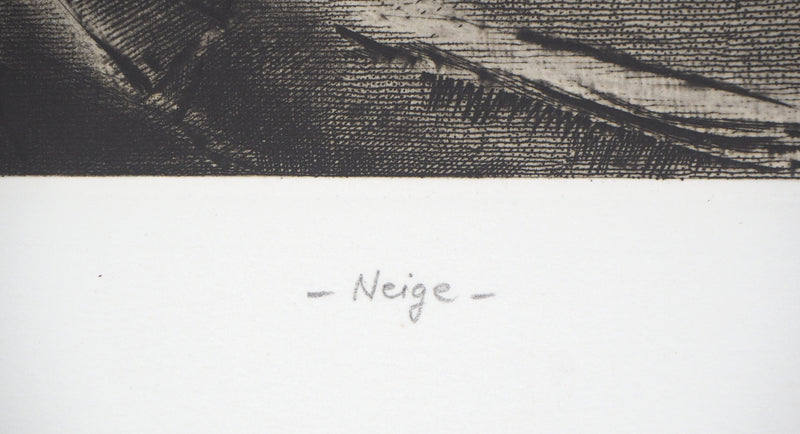 Etienne LODEHO : Neige - Gravure (détail)