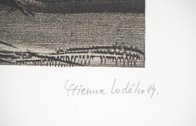 Etienne LODEHO : Neige - Gravure (détail)