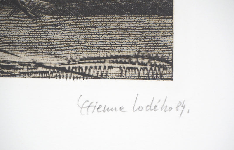 Etienne LODEHO : Neige - Gravure (détail)