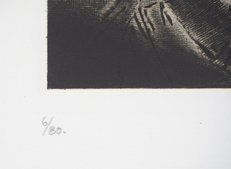Etienne LODEHO : Neige - Gravure (détail)