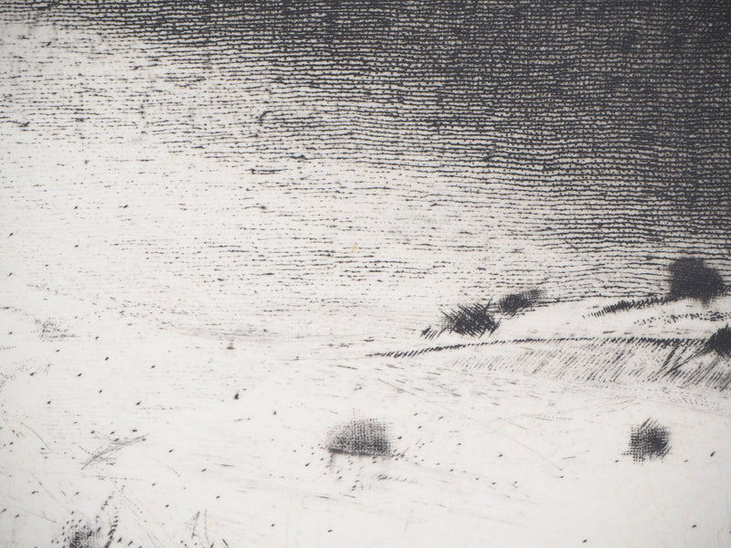 Etienne LODEHO : Neige - Gravure (détail)