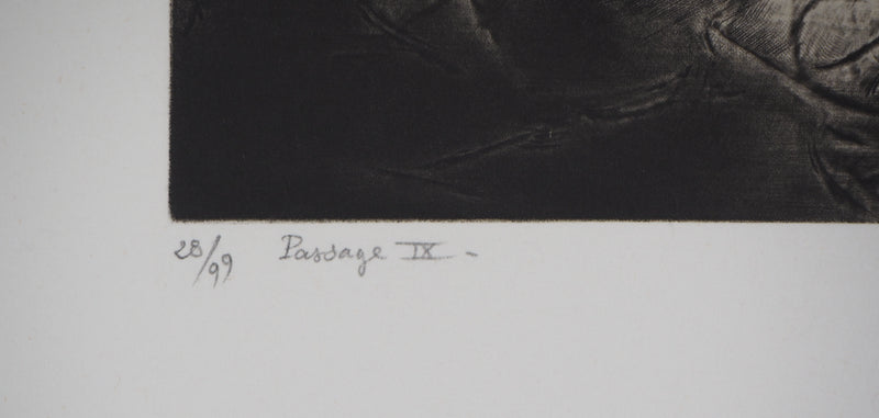 Etienne LODEHO : Passage IX - Gravure (détail)
