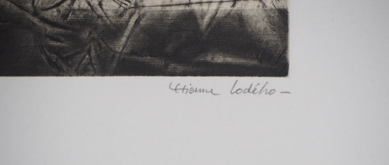 Etienne LODEHO : Passage IX - Gravure (détail)