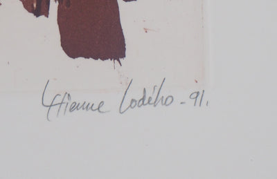 Etienne LODEHO : En scène, 1991 - Gravure (détail)