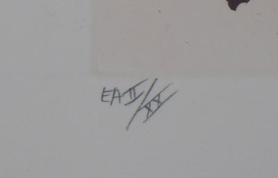Etienne LODEHO : En scène, 1991 - Gravure (détail)