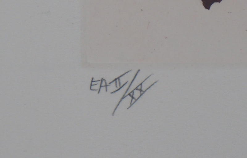 Etienne LODEHO : En scène, 1991 - Gravure (détail)