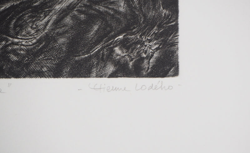 Etienne LODEHO : Vers la lumière - Gravure (détail)