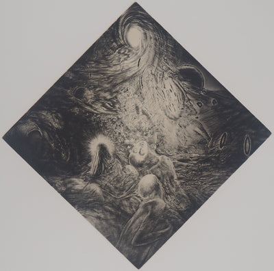 Etienne LODEHO : Vers le Paradis (Passage XII), 1981 - Gravure (détail)