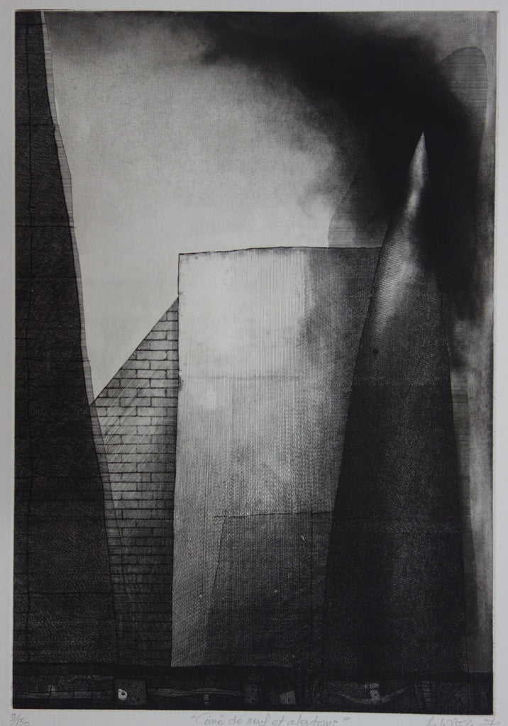Alain LOISELET : Carré de neuf et alentour - Gravure (détail)