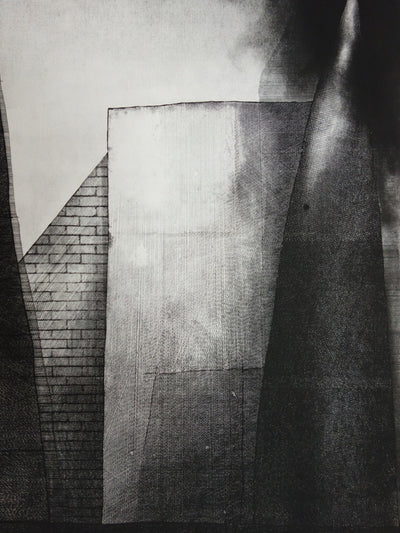 Alain LOISELET : Carré de neuf et alentour - Gravure (détail)