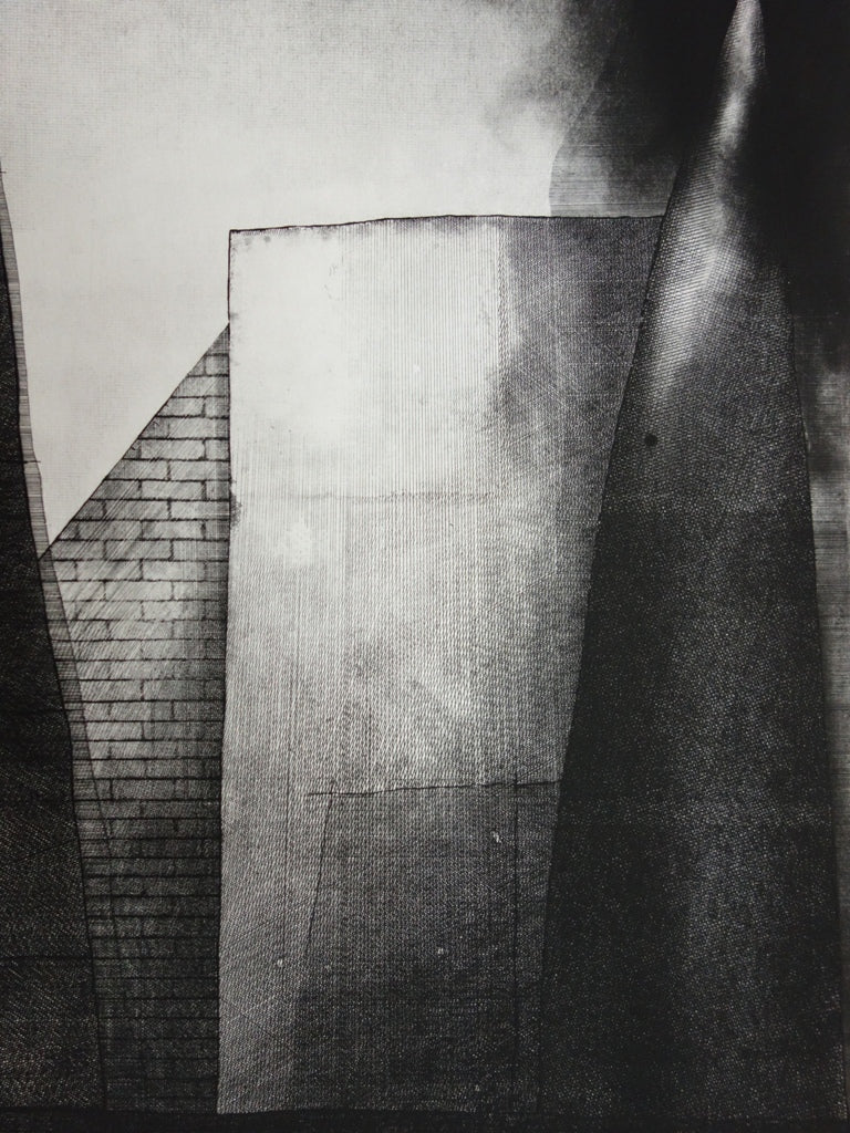 Alain LOISELET : Carré de neuf et alentour - Gravure (détail)