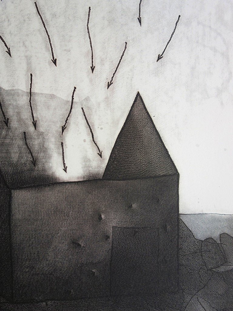 Alain LOISELET : Sagitation - Gravure (détail)