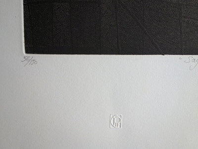 Alain LOISELET : Sagitation - Gravure (détail)