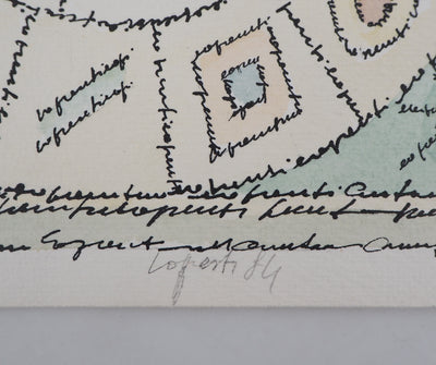Antonio LOPRESTI : Masqué - Lithographie (détail)
