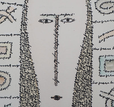Antonio LOPRESTI : Masqué - Lithographie (détail)