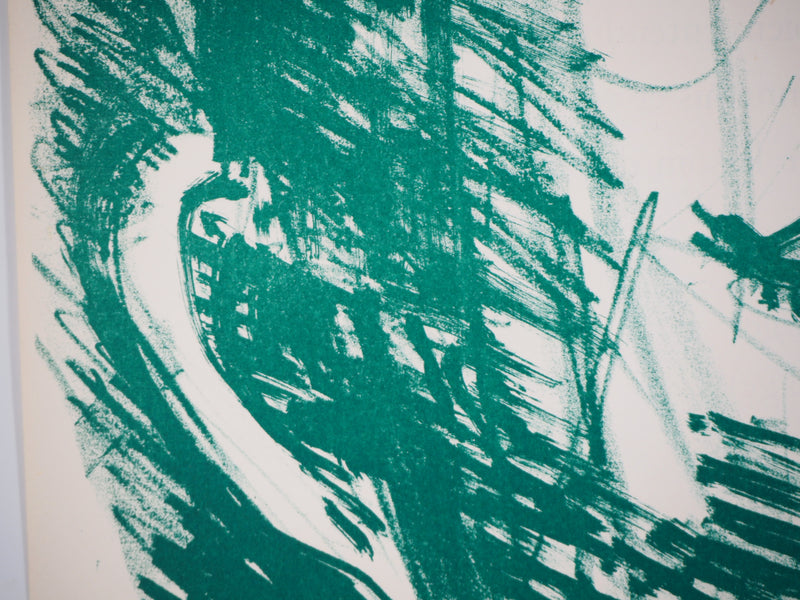 Bernard LORJOU : Bal des fols, 1959 - Lithographie (détail)