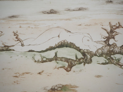 Bernard LOUEDIN : Nu des grèves, 1979 - Gravure (détail)