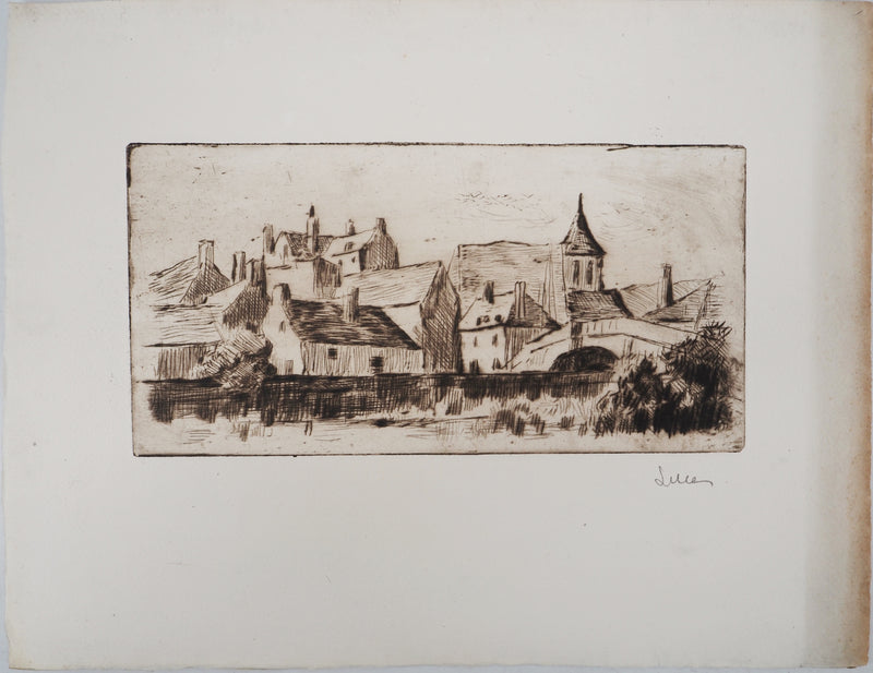 Maximilien LUCE : Vie à la campagne (Bessy-sur-Cure)  - Gravure