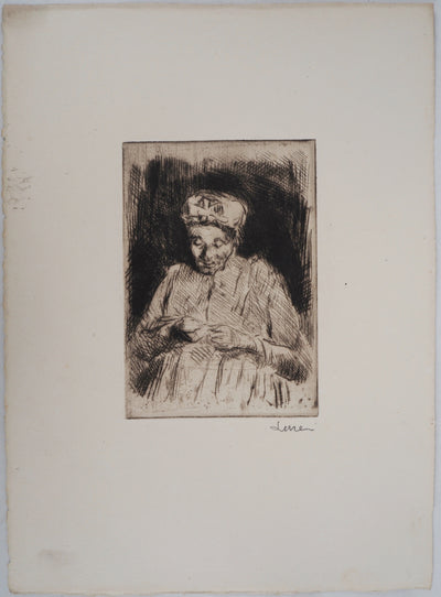 Maximilien LUCE : La dentelière  - Gravure