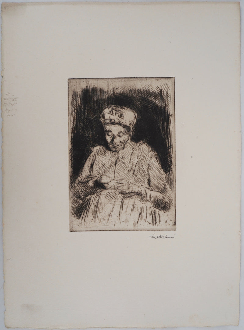 Maximilien LUCE : La dentelière  - Gravure