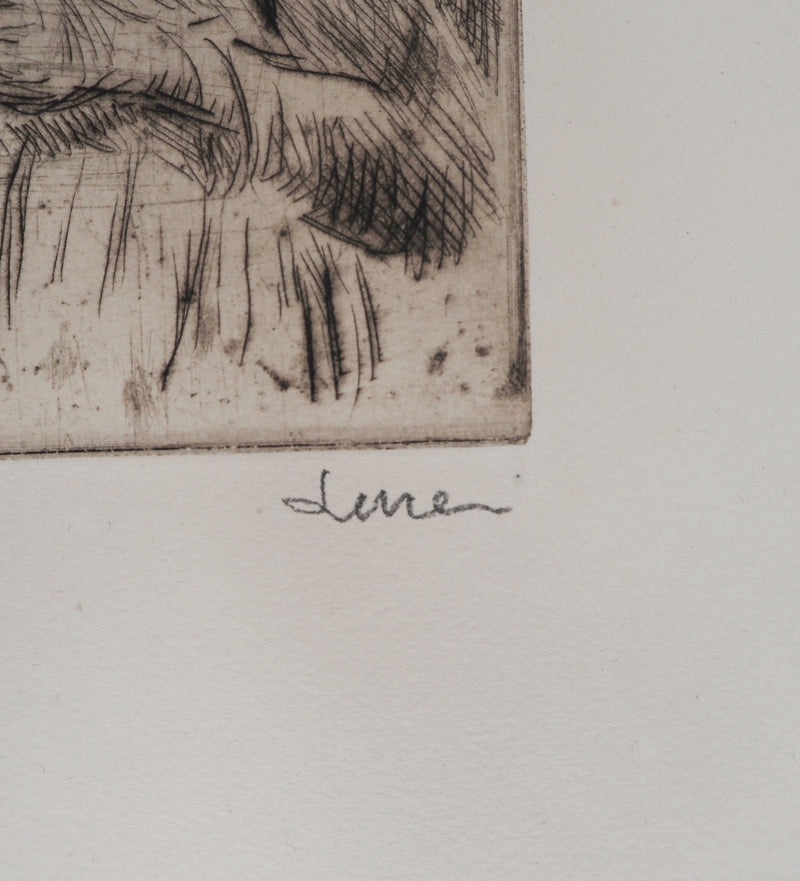 Maximilien LUCE : La dentelière  - Gravure (détail)