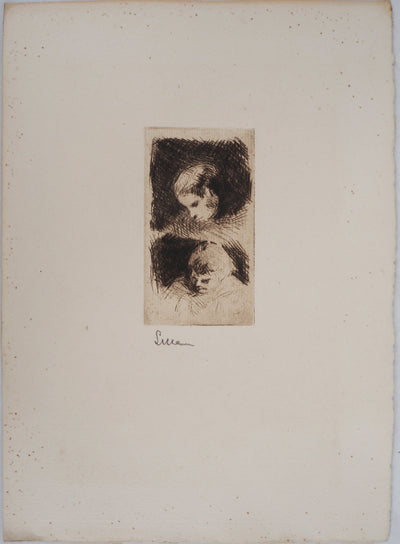 Maximilien LUCE : Etude d'un jeune enfant  - Gravure