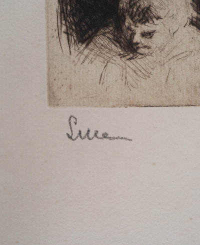Maximilien LUCE : Etude d'un jeune enfant  - Gravure (détail)