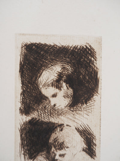 Maximilien LUCE : Etude d'un jeune enfant  - Gravure (détail)