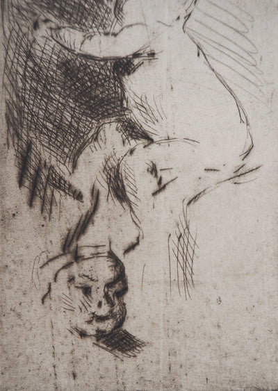 Maximilien LUCE : Etude d'un nourrisson  - Gravure (détail)