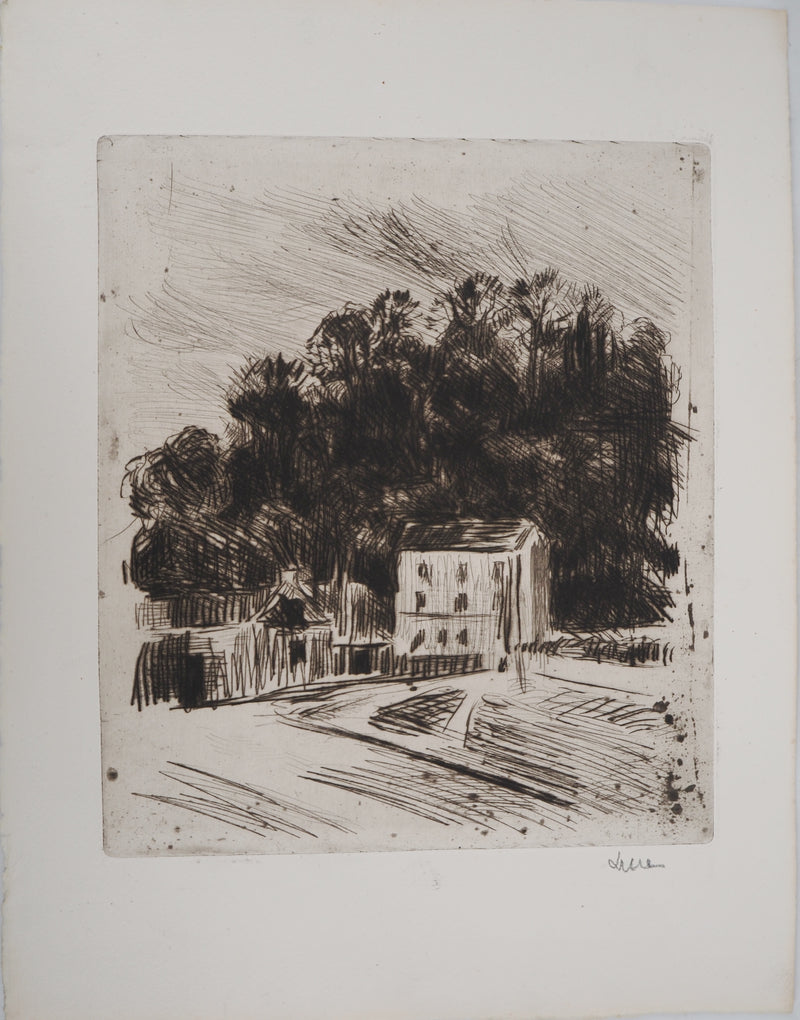 Maximilien LUCE : Paysage champêtre (Bessy-sur-Cure) - Gravure