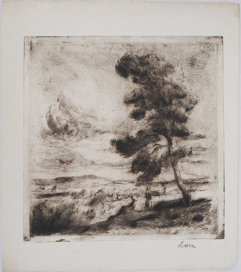 Maximilien LUCE : Paysage de Yonne  - Gravure