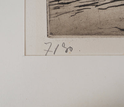 Maximilien LUCE : Rotterdam : La grue ( Marine ) - Gravure (détail)