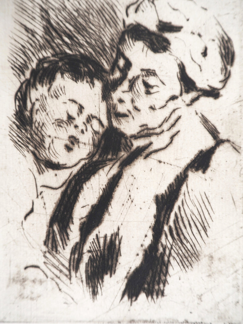 Maximilien LUCE : Tendresse entre la grand-mère et l&