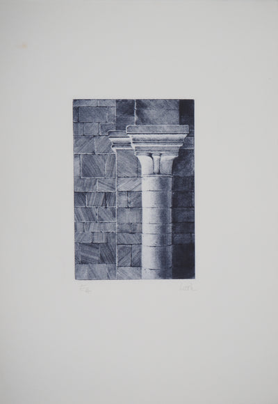  LUTH : Fragment d'architecture - Gravure (détail)