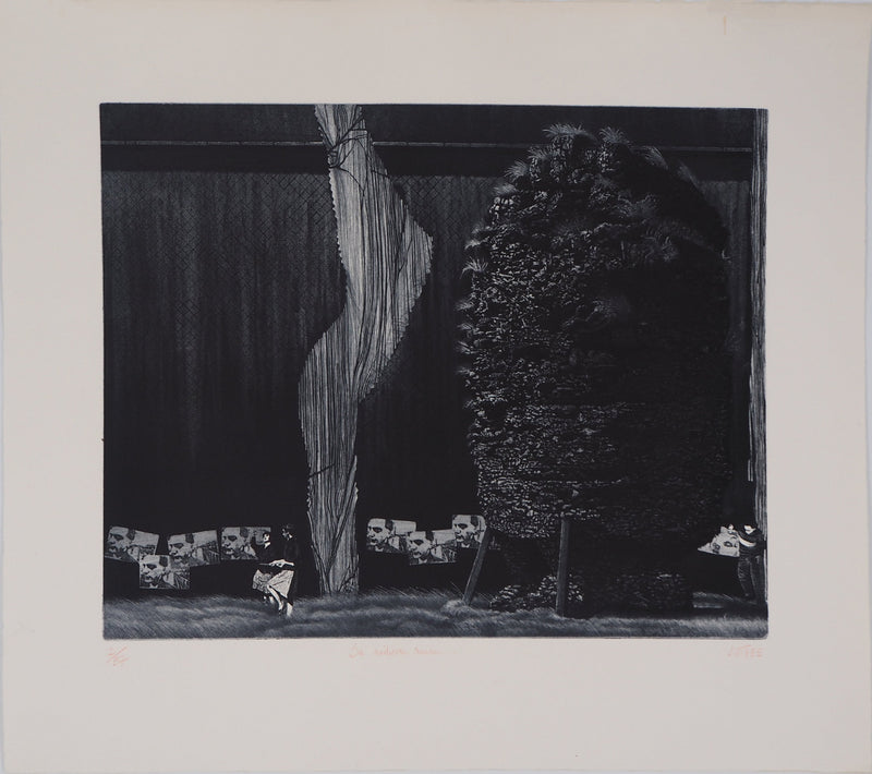  LUTH : Sa médiocre ruine - Gravure (détail)