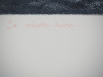  LUTH : Sa médiocre ruine - Gravure (détail)