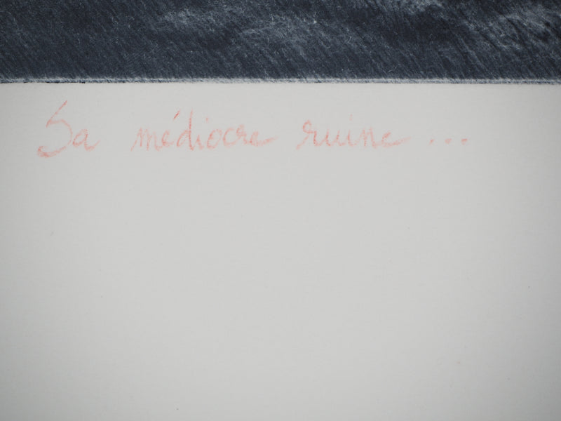  LUTH : Sa médiocre ruine - Gravure (détail)