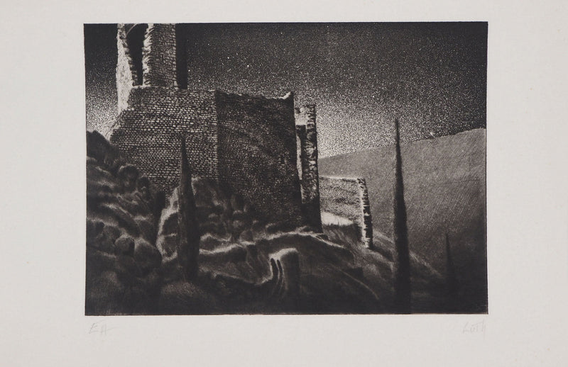  LUTH : Nuit étoilée - Gravure (détail)