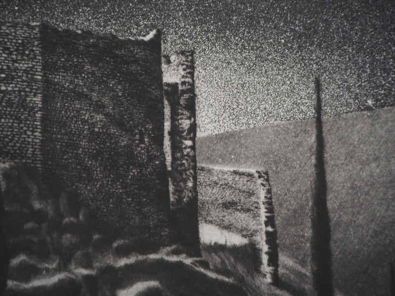  LUTH : Nuit étoilée - Gravure (détail)