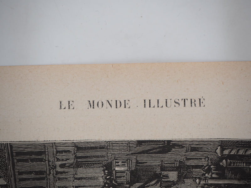 E. MÉAULLE : Entrevue des souverains sur le Grand Canal - Gravure (détail)