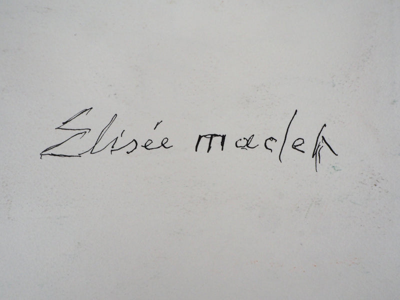 Elisée MACLET : Les bateaux à voiles - Aquarelle (détail)