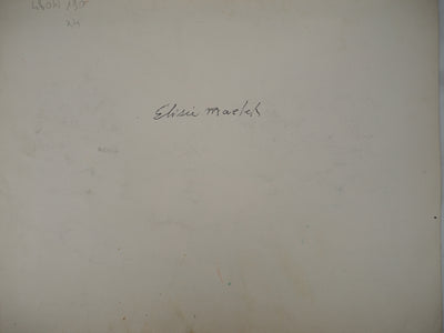 Elisée MACLET : Le village de Corté en Corse - Aquarelle (détail)