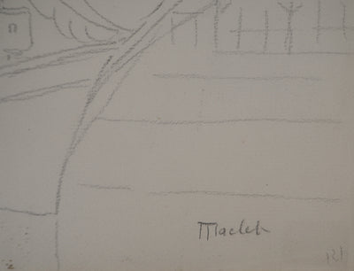 Elisée MACLET : Bateau : le trois mats - Dessin (détail)