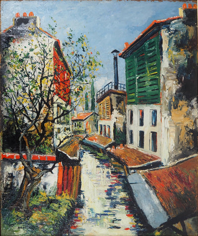 Elisée MACLET : Bords de la Bièvre à l'entrée de Paris, c. 1920 - Tableau