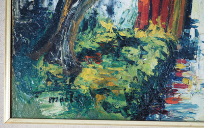 Elisée MACLET : Bords de la Bièvre à l'entrée de Paris, c. 1920 - Tableau (détail)